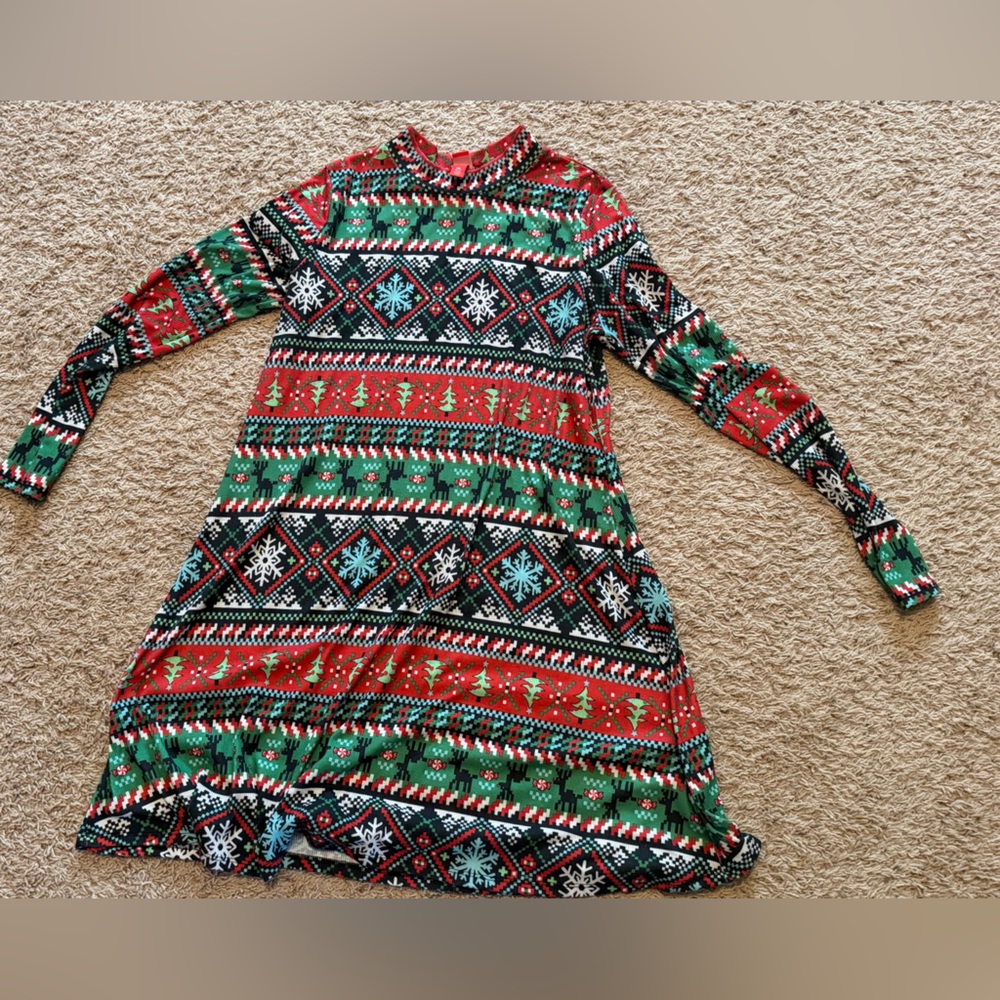 Holiday Reindeer Knit Dress